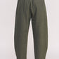 Olive Wash Barrel Leg Trousers