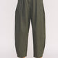 Olive Wash Barrel Leg Trousers