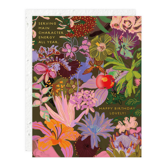 Midnight Blooms Birthday Card