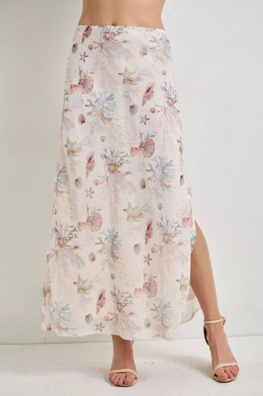 Coral Reef Midi Skirt