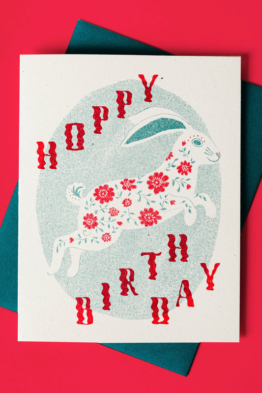 Hoppy Birthday Rabbit Card