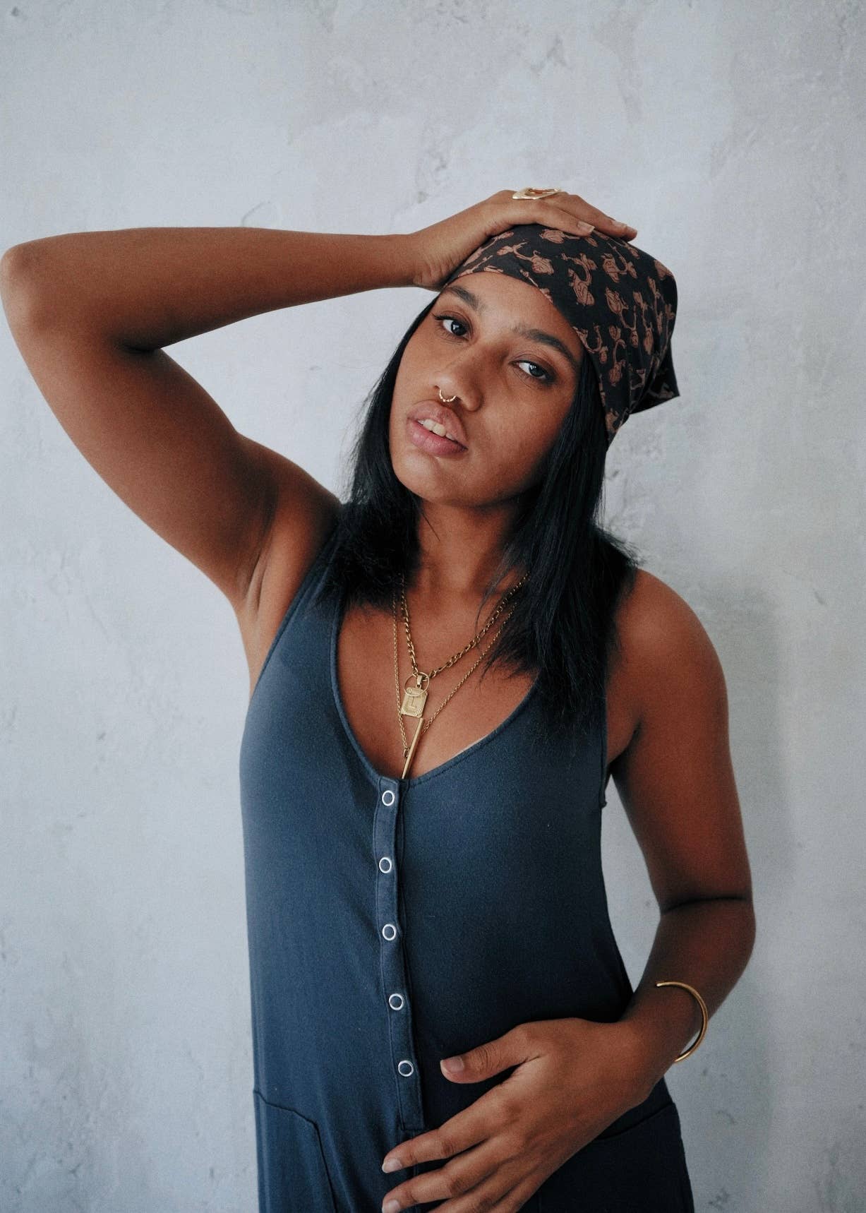 Kalamkari Cotton Bandana | Midnight Ride