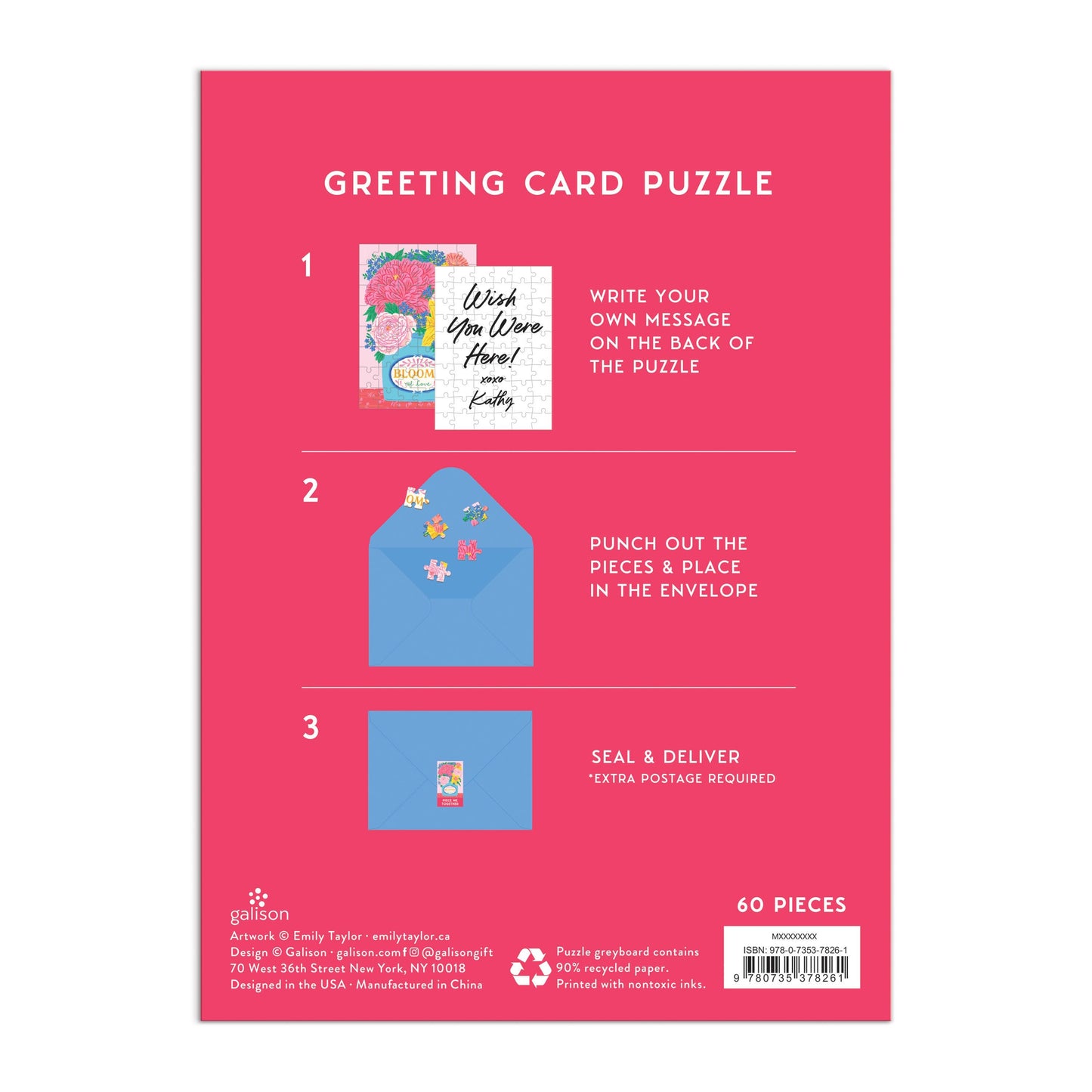 Blooms of Love Greeting Card | 60 Piece Puzzle