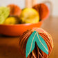 Orange Honeycomb Ornament