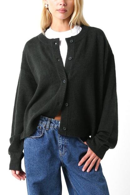 Caught A Vibe Button Up Cardigan | Green