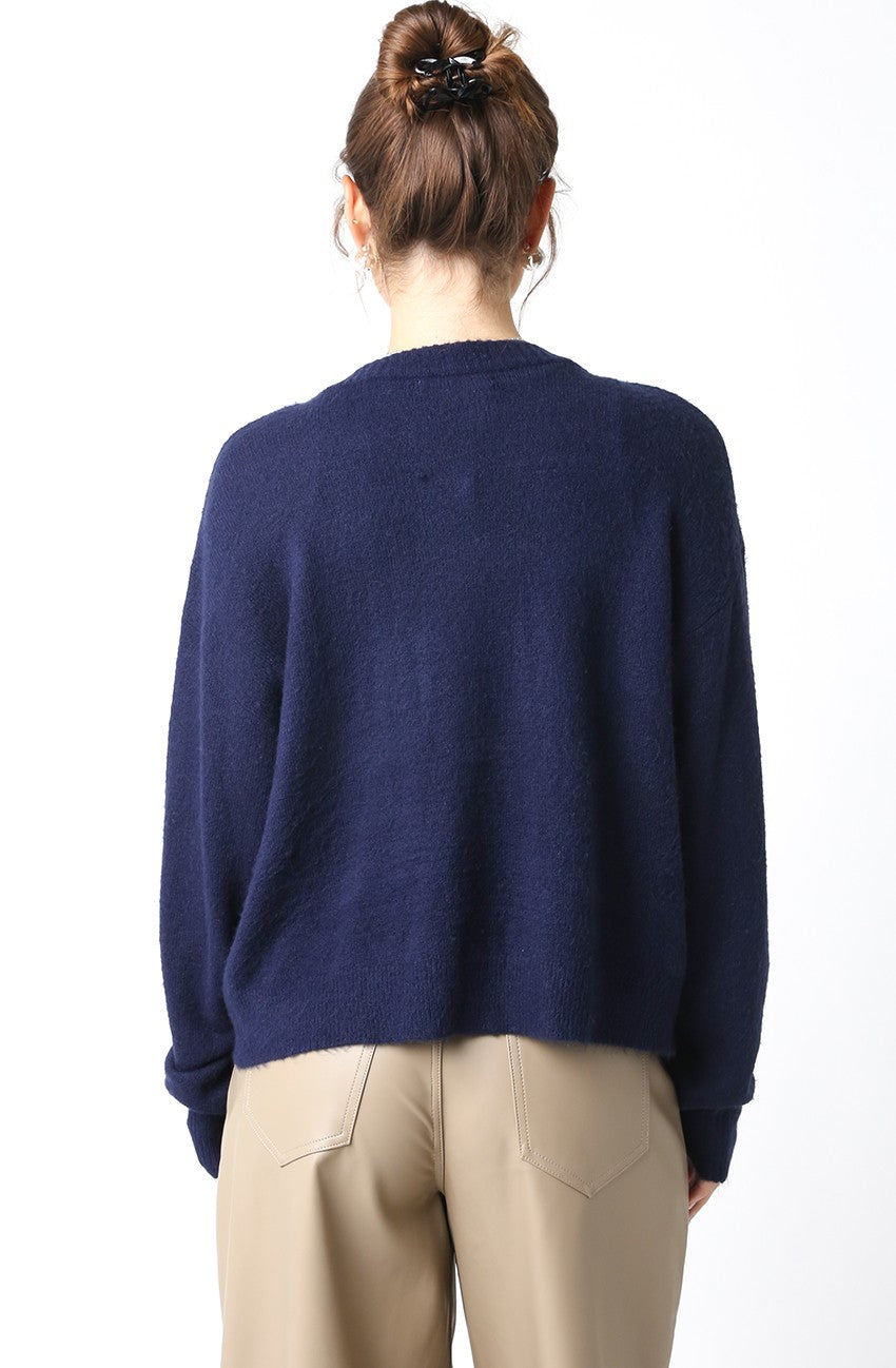 Caught A Vibe Button Up Cardigan | Navy