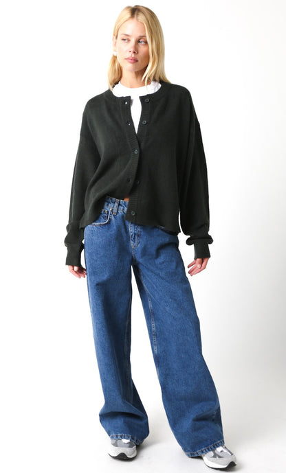 Caught A Vibe Button Up Cardigan | Green