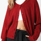 Caught A Vibe Button Up Cardigan | Red