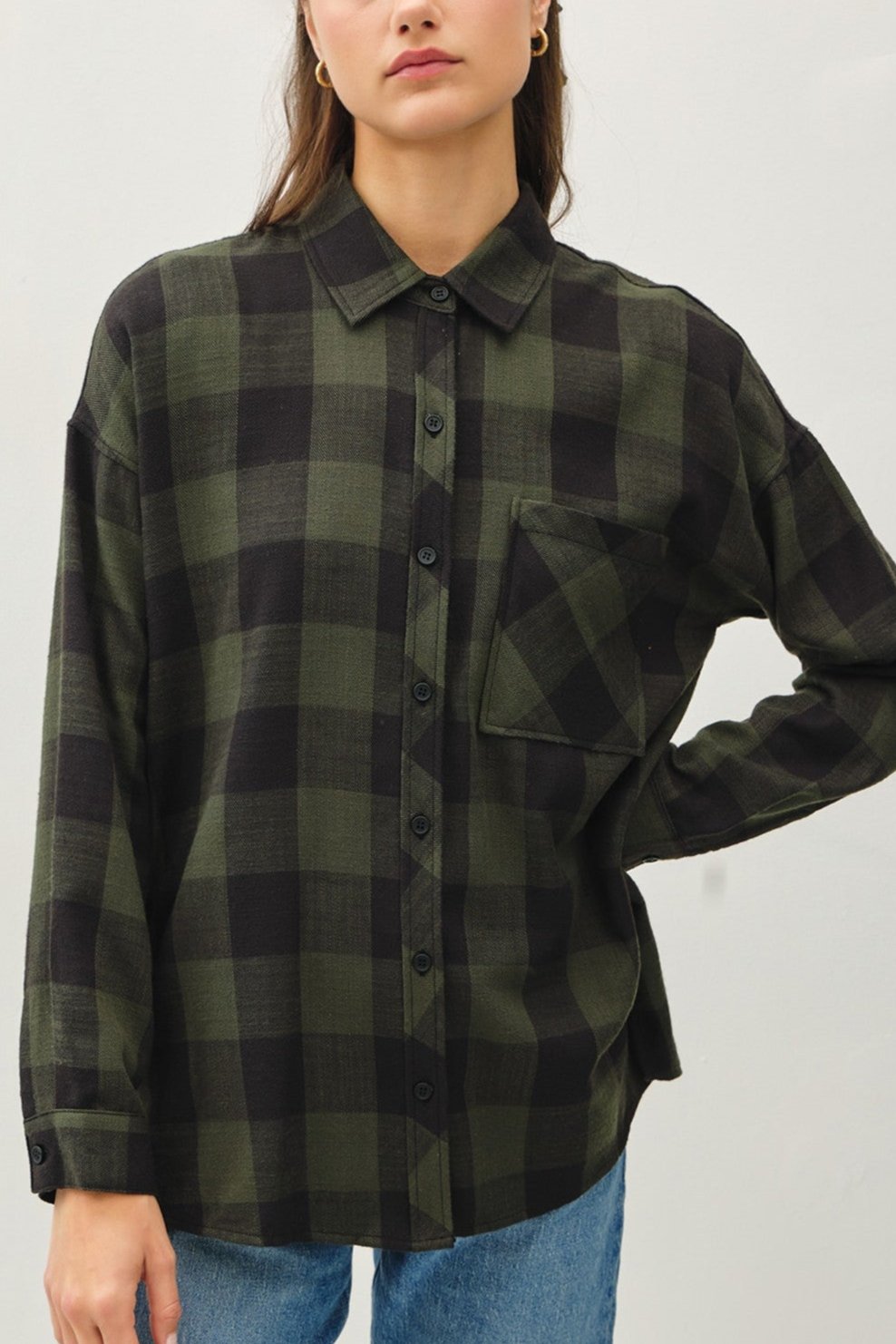 Long Trail Plaid Button Up