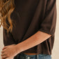 Short Sleeve Sweater Top | Brown