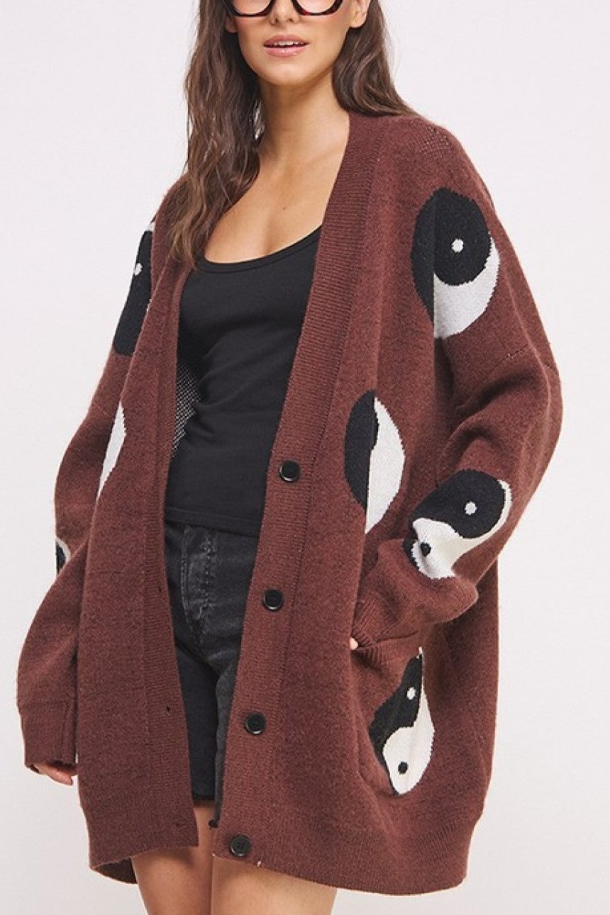 Find a Balance Oversized Cardigan | Brown