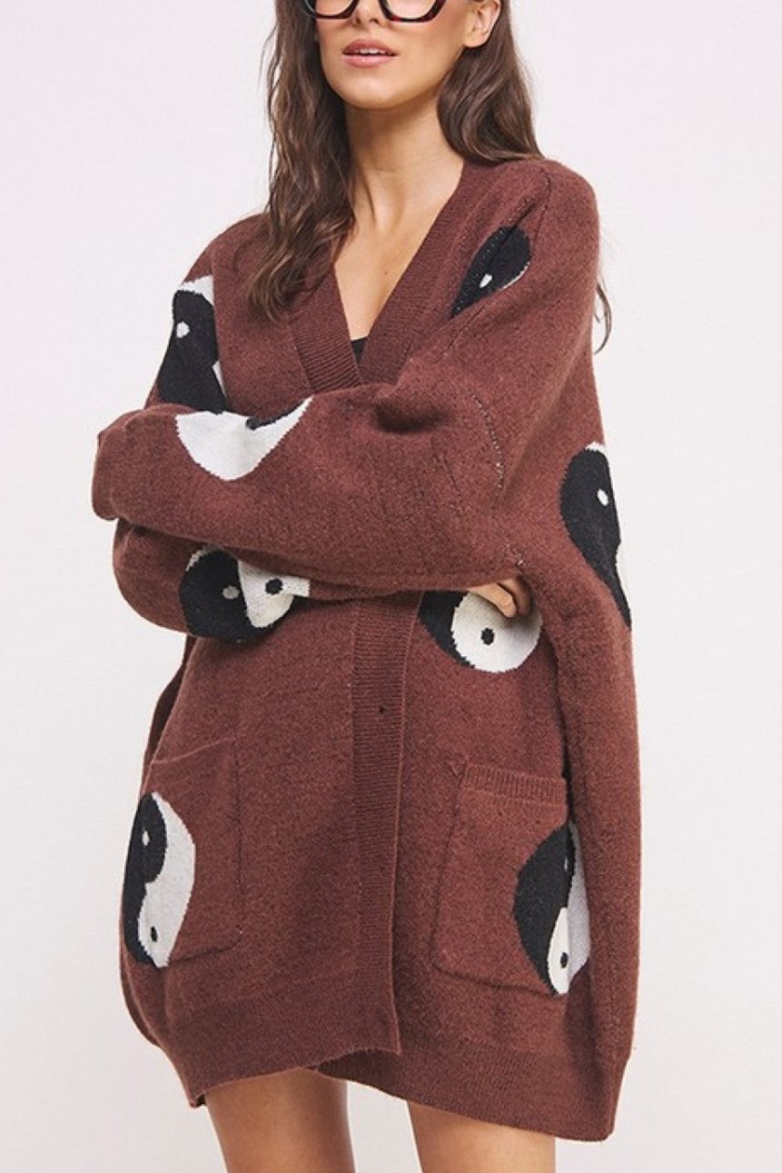 Find a Balance Oversized Cardigan | Brown