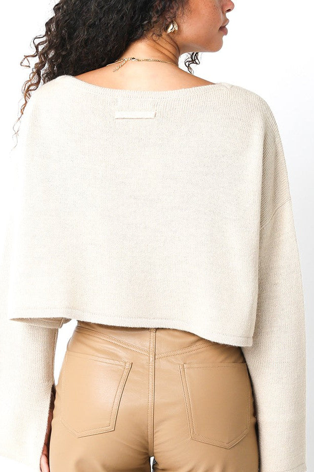 Brette Crop Sweater | Dune