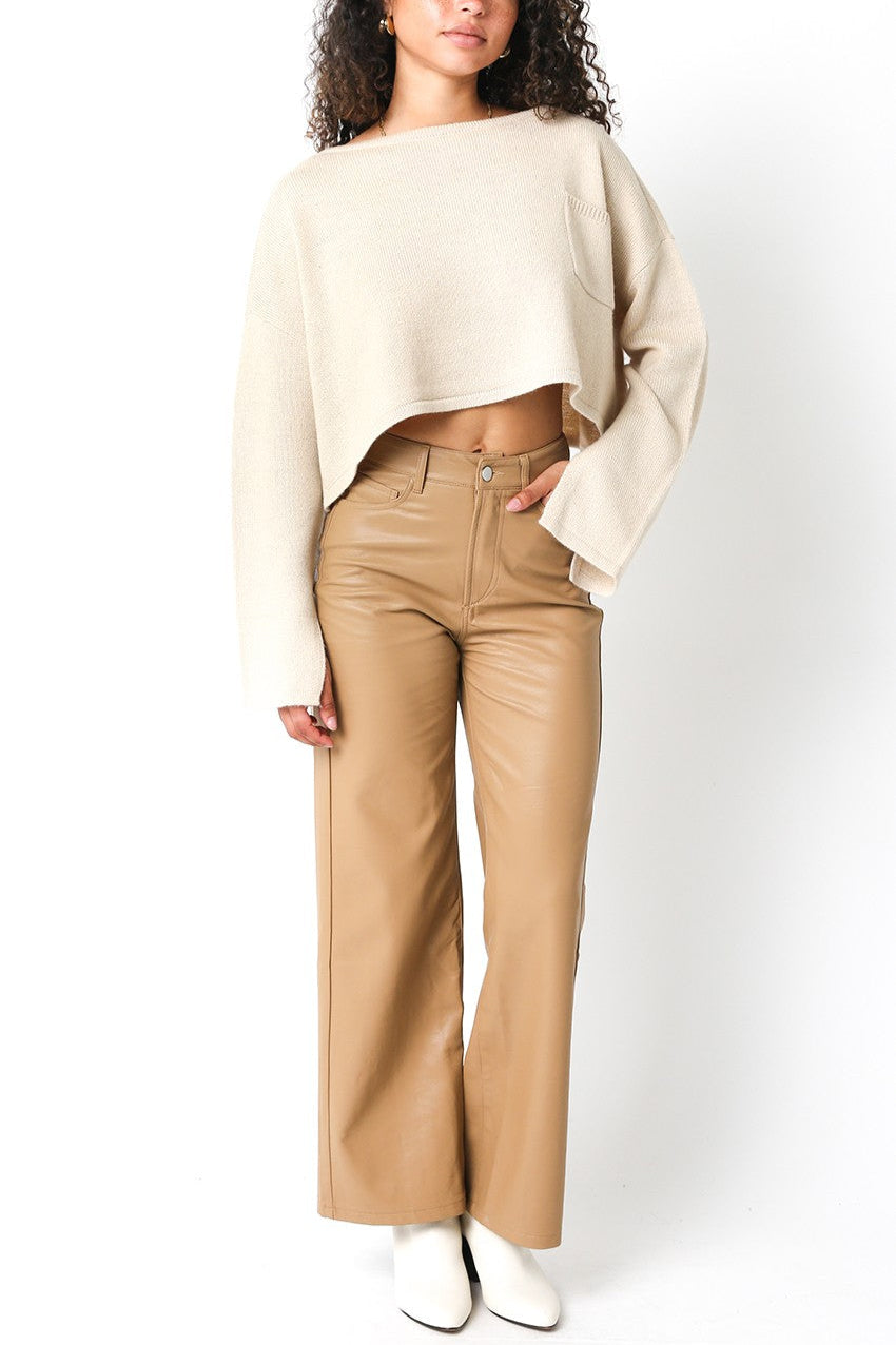 Brette Crop Sweater | Dune