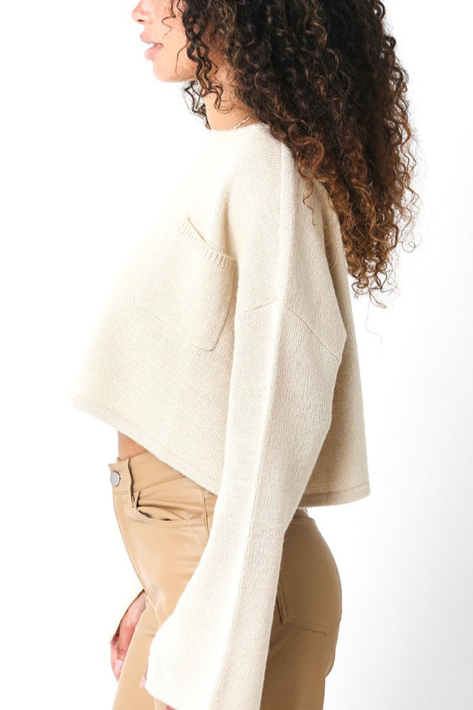 Brette Crop Sweater | Dune