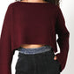 Brette Crop Sweater | Wine