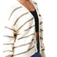 Classic Striped Cardigan | Ivory