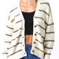 Classic Striped Cardigan | Ivory