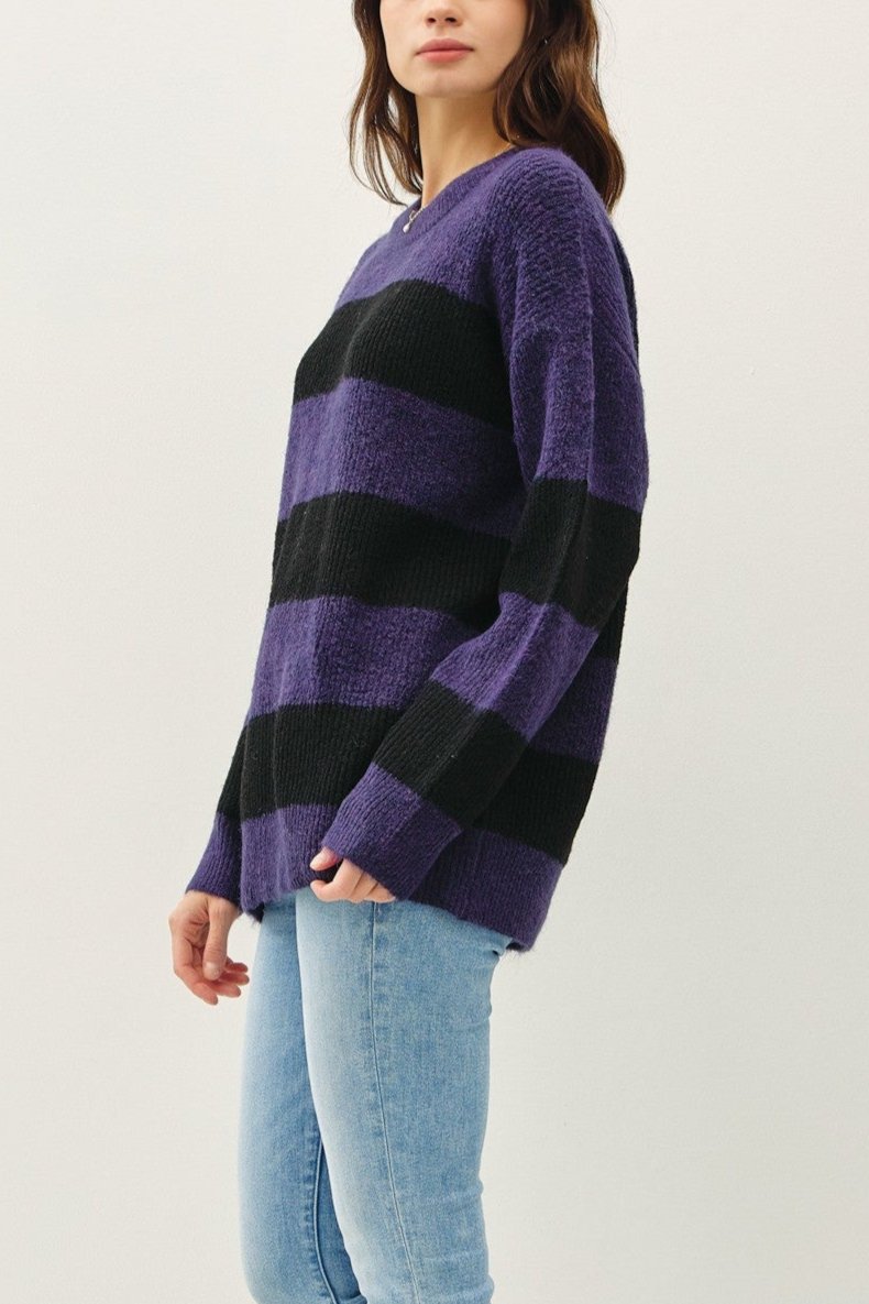 Black + Blue Stripe Sweater