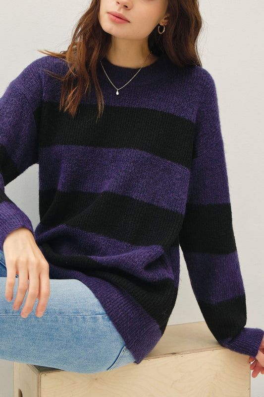 Black + Blue Stripe Sweater