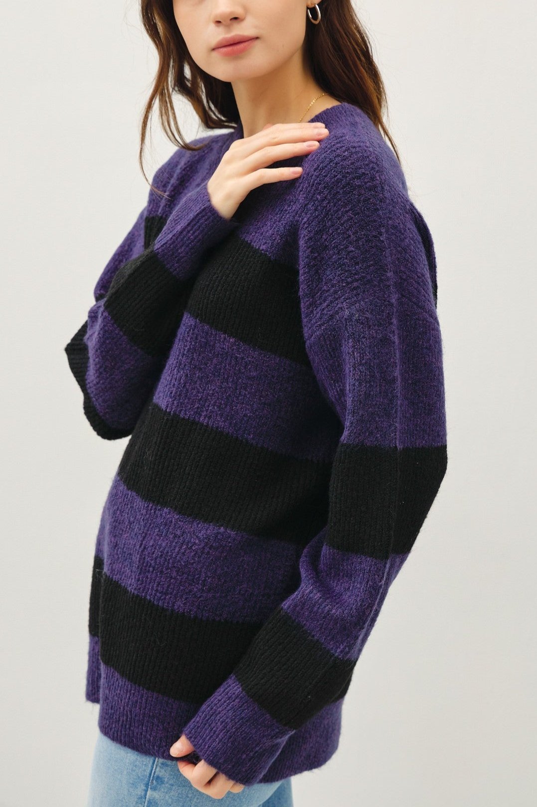 Black + Blue Stripe Sweater