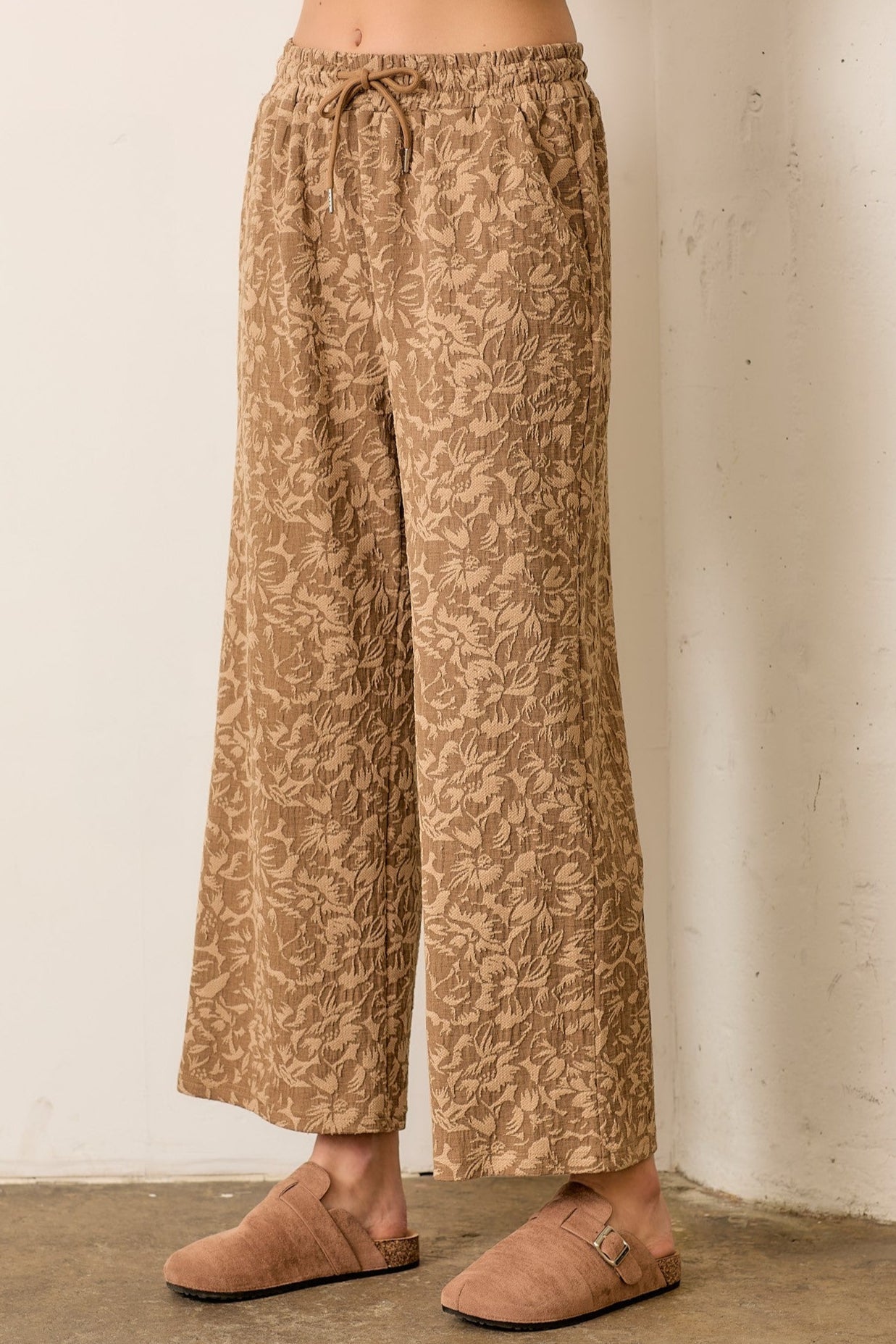 Floral Tapestry Pants | Camel