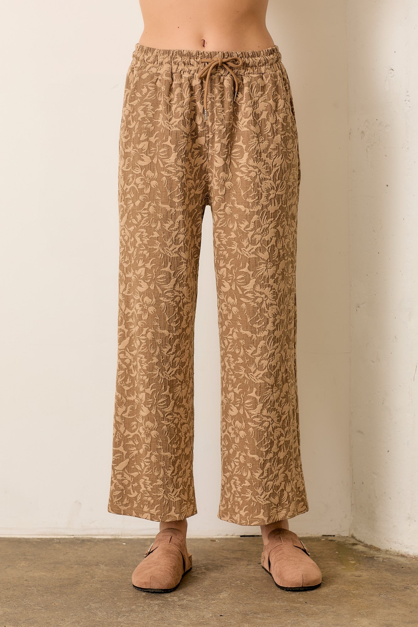 Floral Tapestry Pants | Camel