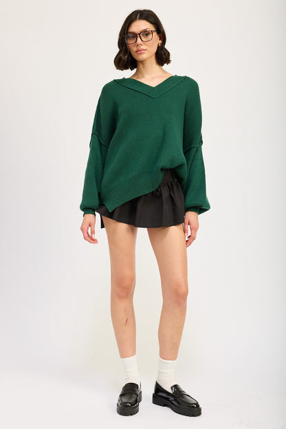 Bottle Green Oversized Sweater