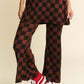 Mocha + Black Checkered Pant