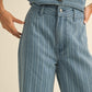 Stripe Denim Jacquard Pants
