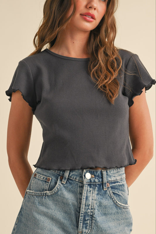 Shrunken Tee | Charcoal