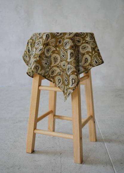 Kalamkari Cotton Bandana | Emerald Wine