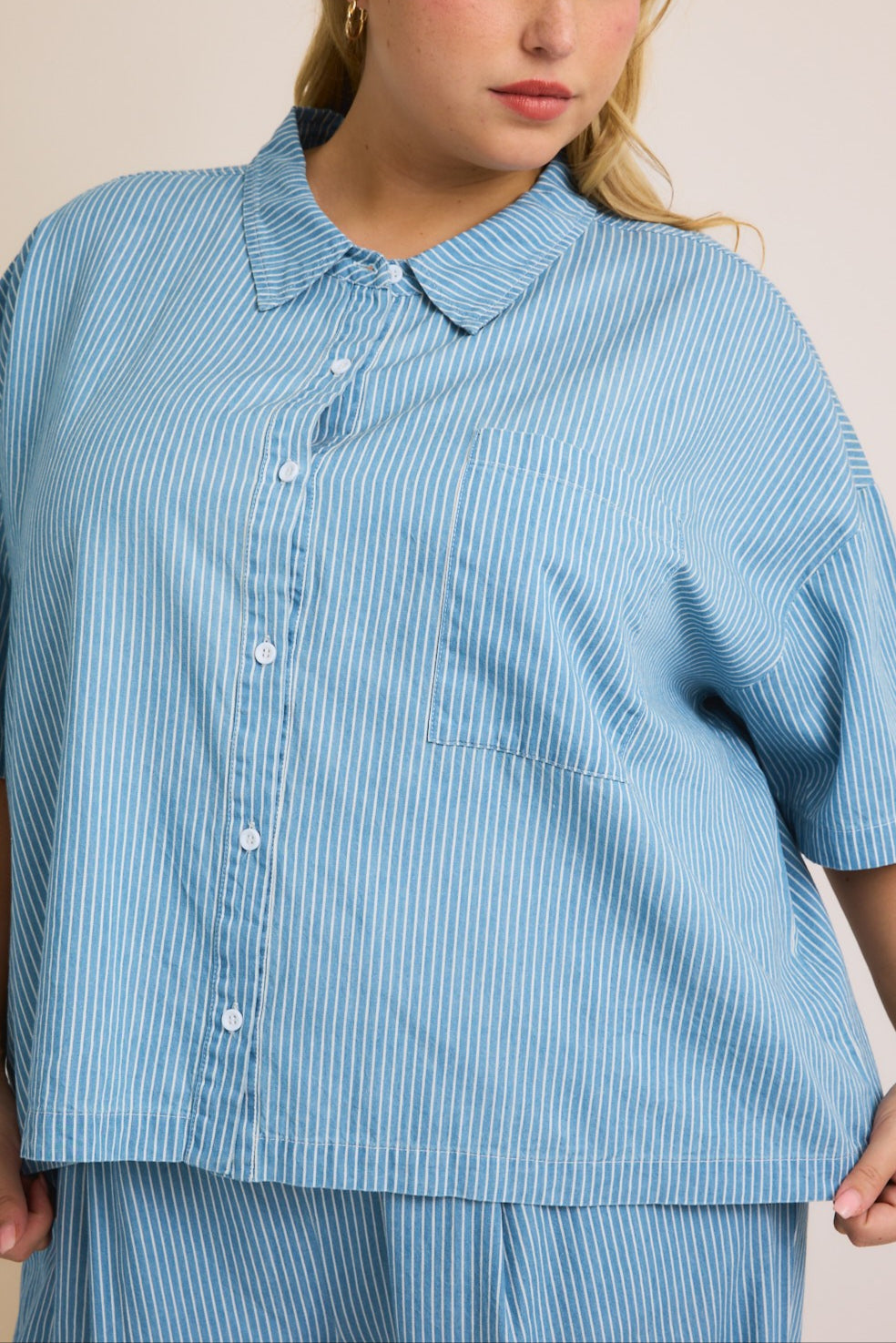 Fine Line Button Up Shirt | Extended