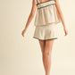 Wavy Baby Trim Linen Shorts