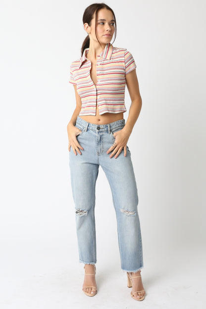 Poolside Button Front Top