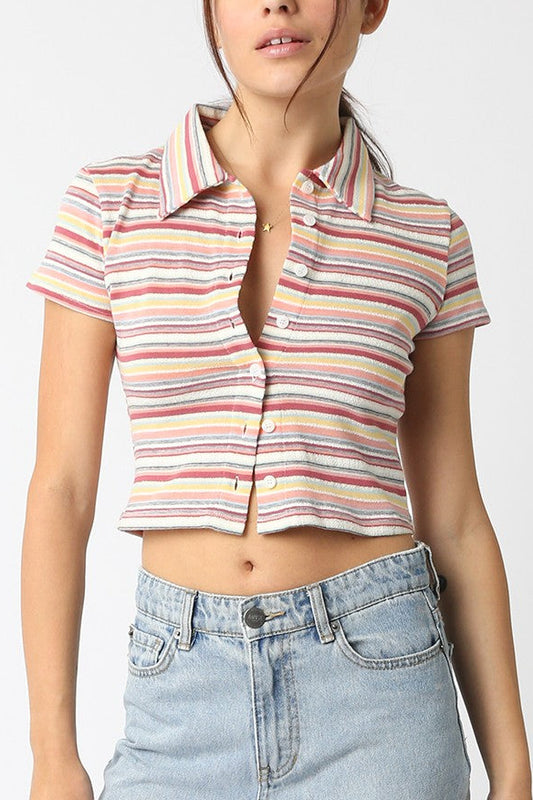 Poolside Button Front Top
