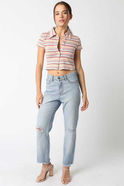 Poolside Button Front Top