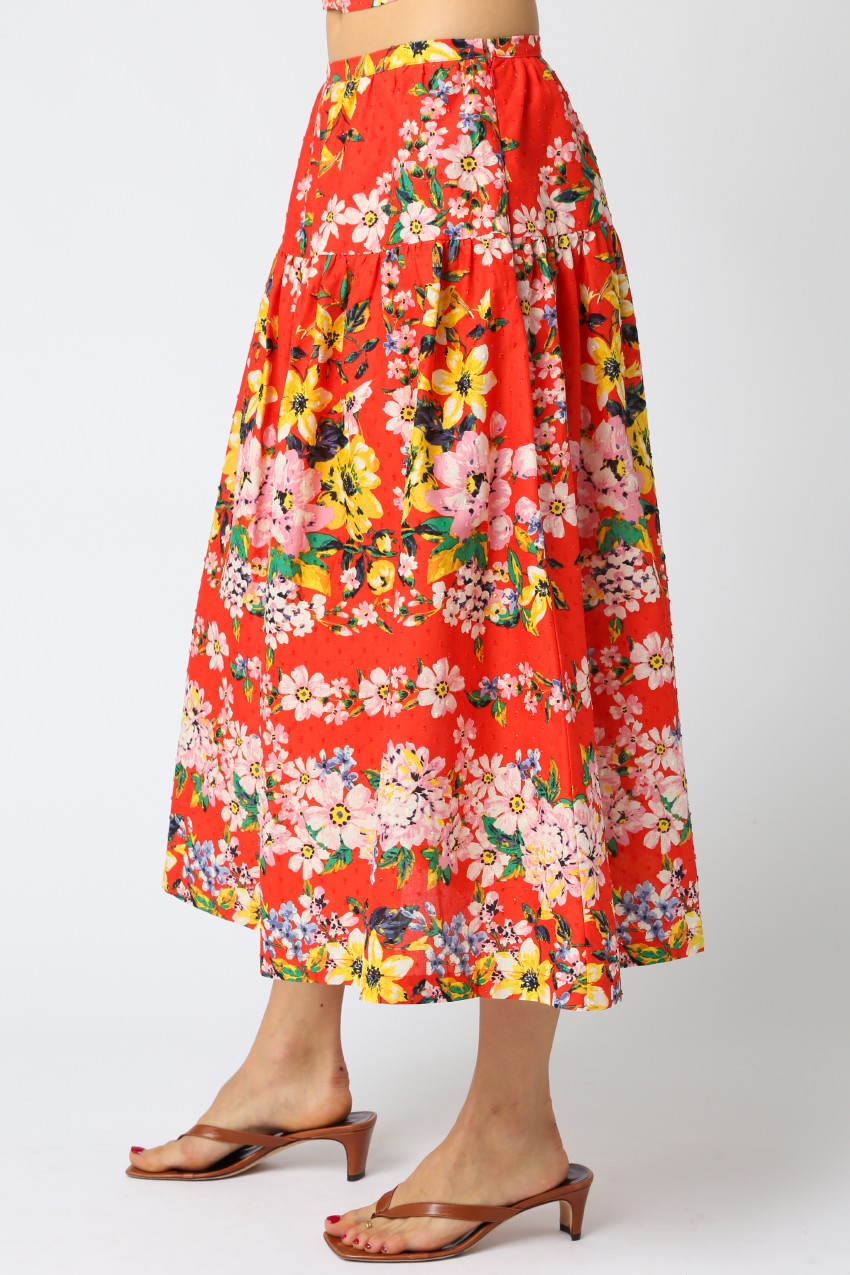 Floral Visions Midi Skirt