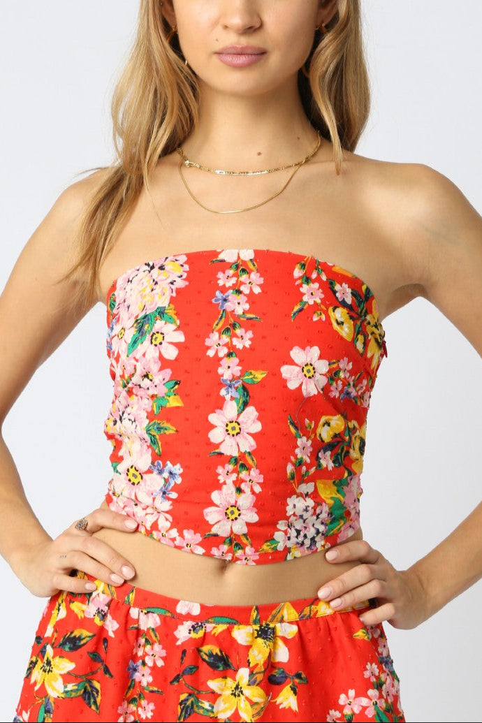 Floral Visions Tube Top