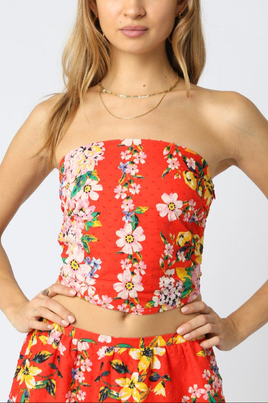 Floral Visions Tube Top