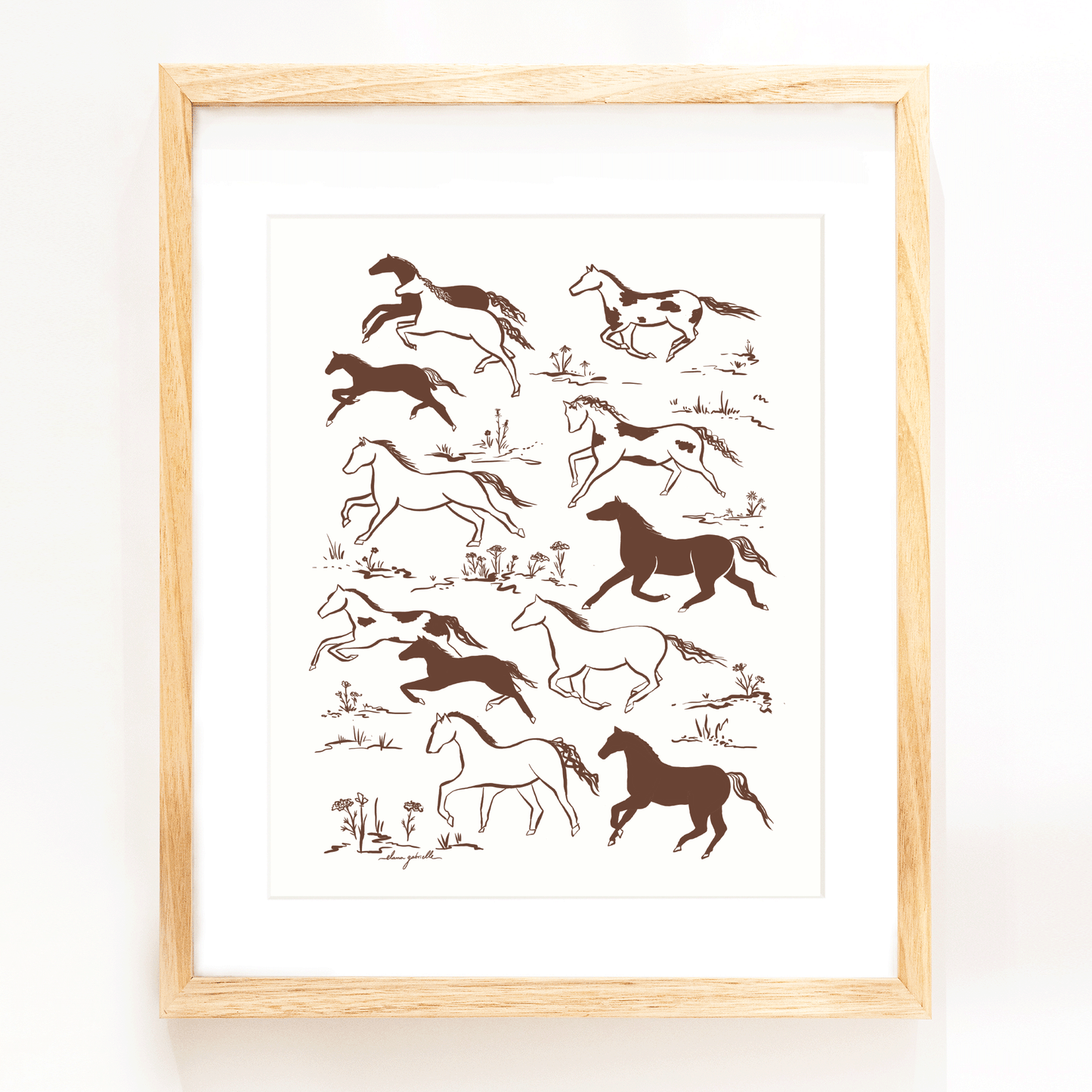Wild Horses Art Print | 8 x 10