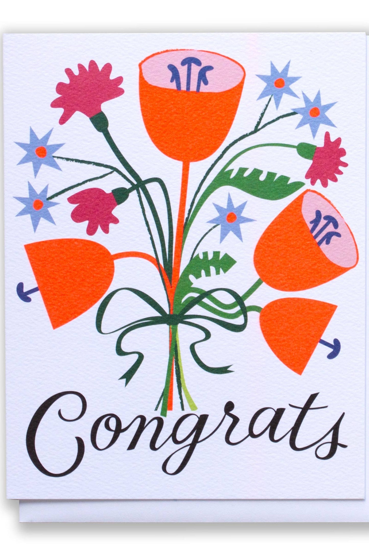 Bouncy Floral Congrats Card