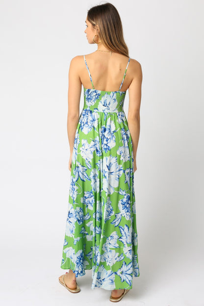 Juniper Midi Dress | Blue + Green Floral
