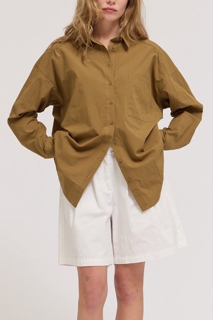 Oversized Button Up | Walnut