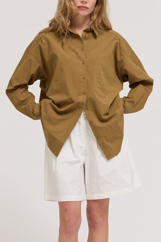 Oversized Button Up | Walnut