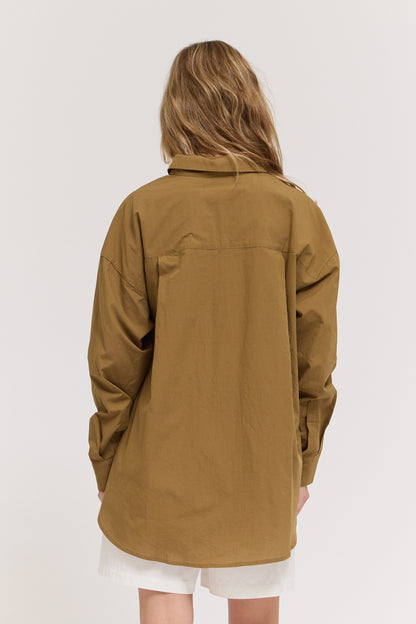 Oversized Button Up | Walnut