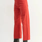 Wide Leg Utility Jeans | Cranberry