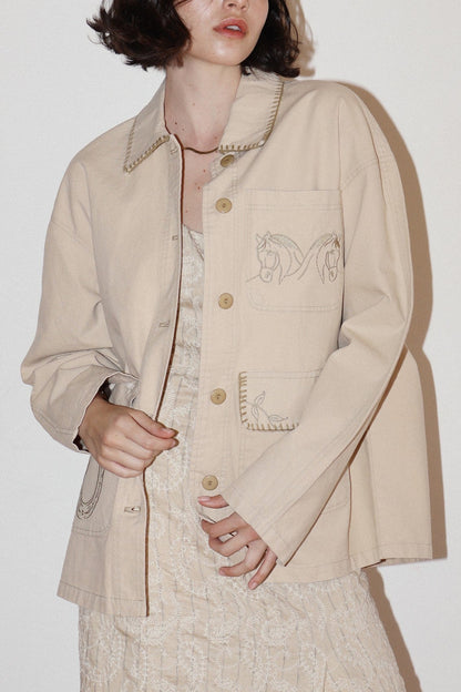 Rodeo Princess Embroidered Shacket