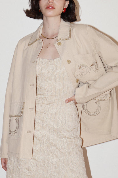 Rodeo Princess Embroidered Shacket