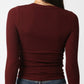 Basic Long Sleeve Tee | Wine